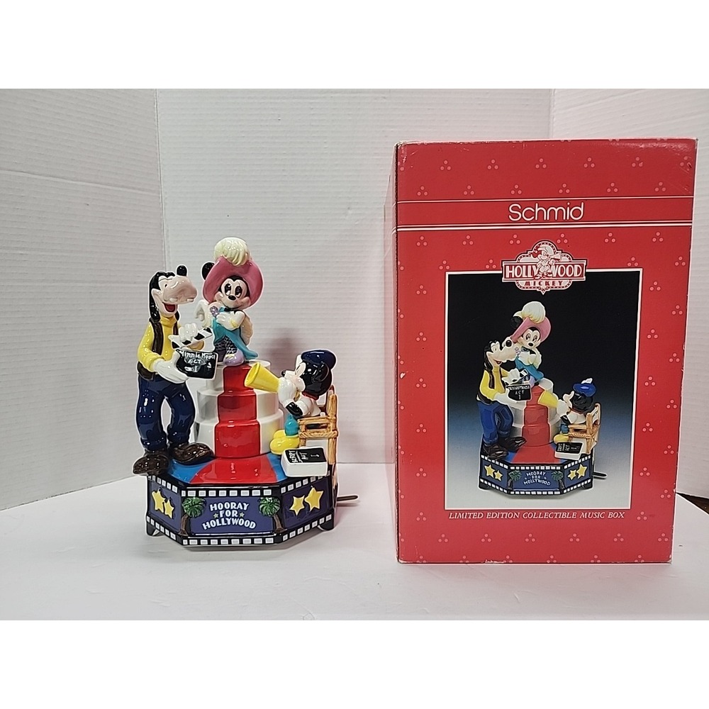 DISNEY MUSIC BOX THATS ENTERTAINMENT NO 155/5000 HAND PAINTED 11' TALL MSRP $195 - Picture 1 of 3